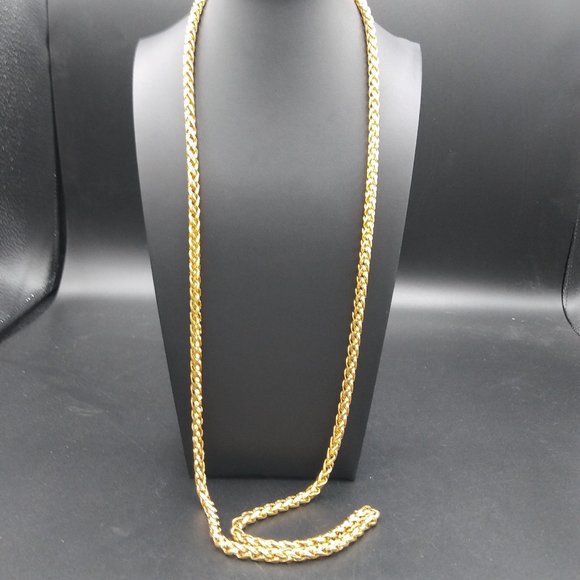 Monet Vintage Gold Chain Link Necklace - Picture 2 of 3